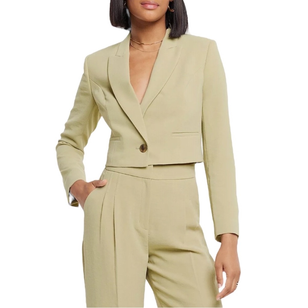 Express Size Medium Peak Lapel One Button Cropped… - image 1